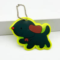 Coloré Couleur Animal Éléphant Doux PVC Porte-clés De Sécurité Réfléchissant Porte-clés Charme pour Enfants Sac Pendentif pour Sac D'école Suspendu