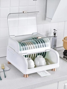 Organisateur d'ustensiles de cuisine moderne avec séparateurs ajustables pour couverts, bols et <span class=keywords><strong>vaisselle</strong></span>, pour armoire de rangement - Product Image 2