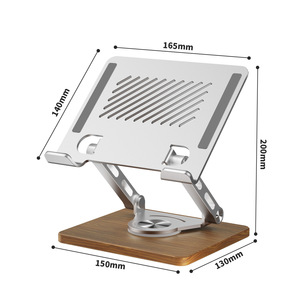 Support de tablette universel portable pliable et pivotant à 360° avec <span class=keywords><strong>base</strong></span> en bois pour bureau et table - Product Image 6