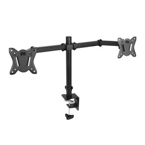 Dual <b>monitor</b> <b>stand</b>. Steel. Table clamp. 17 to 32 inches. Load capacity 10 kg. Height 910 mm - Product Image 1