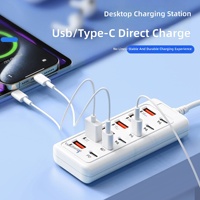 Station de charge de bureau, câble de charge rapide, câble d'extension USB Type-C 16 ports avec adaptateur HUB, station d'accueil pour la charge