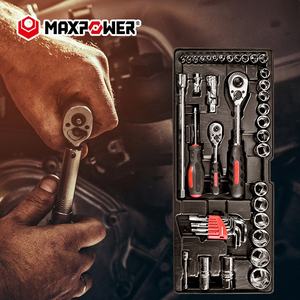 Maxpower Auto Repair – Coffret d'outils de 90 pièces pour <span class=keywords><strong>réparation</strong></span> automobile et domestique, avec douilles et clés, boîte à outils en fer - Product Image 4