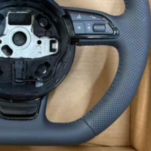 Volante Deportivo de Cuero con Fondo Plano y Perforaciones para Audi B8 B9 S6 S7 A4 <span class=keywords><strong>A5</strong></span> A6 A7 Q3 Q5 A3 S3 S8 R8 <span class=keywords><strong>S</strong></span> <span class=keywords><strong>Line</strong></span> - Product Image 4