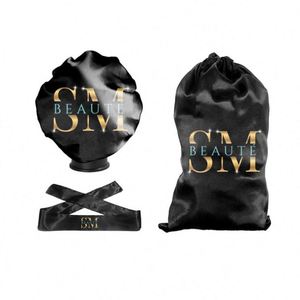 Gorro de Dormir de Satén de Seda Suave con Logotipo Personalizado para Mujer, Gorro de Doble Cara al por Mayor - Product Image 1