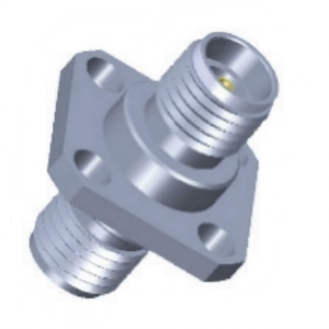 Adaptador ZCOM 2.4(<span class=keywords><strong>F</strong></span>)-2.4(<span class=keywords><strong>F</strong></span>) Hembra a Hembra de 2.4 Pulgadas con Brida de 4 Orificios, Bajo VSWR, Baja Pérdida de Inserción, Conector Coaxial RF de CC-50GHz - Product Image 1