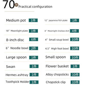 <span class=keywords><strong>Service</strong></span> de table en émail de Jingdezhen, ensemble de haute qualité, bol et assiette de cour chinoise, <span class=keywords><strong>porcelaine</strong></span> osseuse, un ensemble <span class=keywords><strong>complet</strong></span> de <span class=keywords><strong>vaisselle</strong></span> noble nationale - Product Image 5