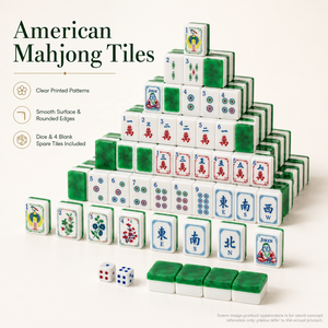 Juego de Mahjong Americano de Lujo con Fichas Acrílicas Grandes, Joker Buda y Marcas en Inglés para Eventos Sociales y Reuniones - Product Image 1