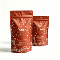 Sachet Doypack Personnalisé Mat pour Café Filtré avec Fermeture Éclair et Fenêtre, Qualité Alimentaire, Refermable, Vente en Gros Usine