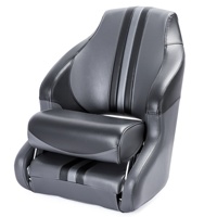 Banc pliable de luxe pour bateau marin, dégagement de siège de bateau pour 2 personnes, chaise double, blanc avec coutures bleu foncé