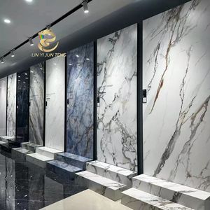 中国工場製 高光沢 PVC 大理石シート 防水 内装壁パネル材 ホテル・ヴィラ用 - Product Image 1