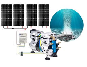 Pompe à air comprimé solaire portable 1HP pour l'aération des étangs piscicoles, aérateur à piston pour étang, moteur refroidi par air à faible bruit - Product Image 2