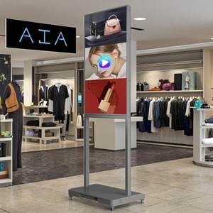 Écran LCD de signalisation numérique Android 4K durable ultra mince sur pied avec CMS pour une utilisation en intérieur dans les aéroports et les stations de métro - Product Image 6