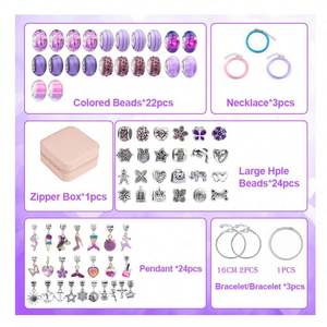 Pulsera de lujo chapada en platino 76 Uds para mujer con colgante de cristal joyería de moda pulsera de cuentas de acero inoxidable de moda 2025 - Product Image 2