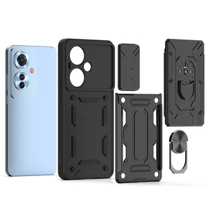 <span class=keywords><strong>Funda</strong></span> Protectora Magnética a Prueba de Golpes PinJun para <span class=keywords><strong>OPPO</strong></span> <span class=keywords><strong>Reno</strong></span> 11F con Soporte de Anillo, <span class=keywords><strong>Funda</strong></span> para Teléfono Móvil de TPU+PC+Metal - Product Image 6
