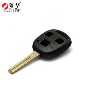 2 botones/3 Botón de latón coche llave remoto del coche transpondedor clave Shell para Toyota Corolla RAV4 <span class=keywords><strong>tierra</strong></span> crucero - Product Image 4