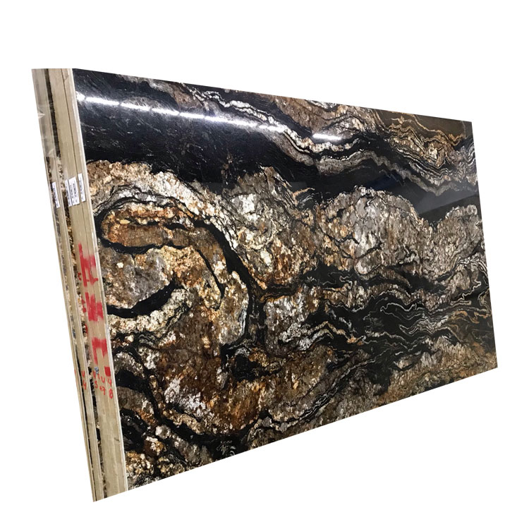 Каменные кухонные гранитные столешницы Newstar, кожаная отделка, поверхность, облегченная кромка, Золотая черная гранитная столешница Taurus
