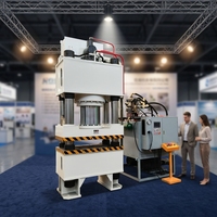 Presse hydraulique à 4 colonnes certifiée CE 500T, contrôlée par PLC, pour le marquage de métaux de haute précision à grande vitesse, avec pompe moteur