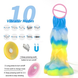 YOCY New Squirting Anal Dildo Luminous Animal Penis Wireless <b>Vibrator</b> Ertotic Sex Toys for Women USB Rechargeable Masturbator - Product Image 2