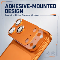 Protection d'objectif d'appareil photo en verre trempé de qualité diamant AAA, dureté 9H, ultra-mince, anti-rayures pour téléphone portable 18 17 Pro Max