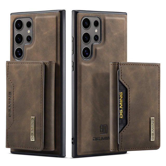 Magnetic Detachable Leather Wallet Back Cover for Samsung Galaxy S24 Luxury Card Pocket Case for Samsung S24 Plus S24 Ultra Case