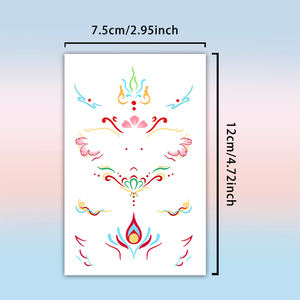 Autocollants <span class=keywords><strong>de</strong></span> <span class=keywords><strong>tatouage</strong></span> temporaire <span class=keywords><strong>de</strong></span> front <span class=keywords><strong>de</strong></span> Style <span class=keywords><strong>Tribal</strong></span> coloré beau <span class=keywords><strong>tatouage</strong></span> imperméable <span class=keywords><strong>de</strong></span> coin d'oeil approprié au visage - Product Image 5