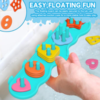 Mainan mandi bayi silikon untuk balita, mainan bak mandi anak-anak, mainan aktivitas Fidget sensor untuk balita laki-laki dan perempuan
