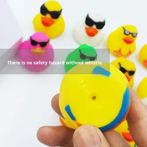Wholesale Custom Logo 2 Inch New Glasses-Wearing Duck Water <b>Bathing</b> & Beach Play Stress Relief Toy Factory - Product Image 5