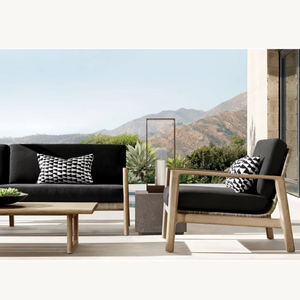 Cama de ratán moderna para todo tipo de clima, muebles de sala de estar en forma de L, sofá, muebles de ratán - Product Image 6