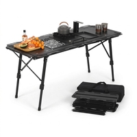 Table pliante tactique Aman Custom Quick-Set 5 pièces en alliage d'aluminium IGT Egg Roll pour le camping en plein air, chaises, mobilier d'extérieur