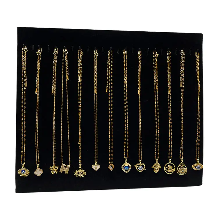Perhiasan modis kalung liontin labu detak jantung kupu-kupu huruf kalung semanggi empat daun berlapis emas 18K untuk wanita