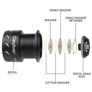Mulinello da Pesca Spinning 7+1 Cuscinetti a Sfera Scarico Anteriore e Posteriore Forza 5.1:1 4000-6000 Bobina Interamente in Metallo - Product Image 2