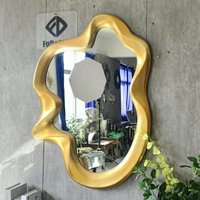 Miroirs muraux de maquillage en bois massif naturel 120x60cm, décoration de salle de bain, décoration de maison de luxe, livraison directe DDP