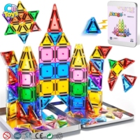 Bloques Magnéticos Mini de 3.75 cm con Caja de Hierro, Juego de Bloques de Construcción Magnéticos, Juego de Viaje para Niños, Juguetes Escolares