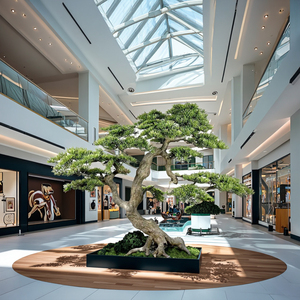 Grande 1.5m di simulazione realistica vecchio albero di pino nero foglie di decorazione artigianale per interni finto impianto artificiale commerciale - Product Image 6