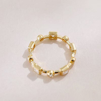 Bague en or jaune 18 carats minimaliste et fine avec diamant de laboratoire pour femme, bijoux chinois, bijoux massifs, bagues tendance