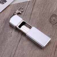 Cendrier miniature en métal personnalisé avec logo, en acier inoxydable, portable, étui à cigarettes de voyage avec porte-clés pour extérieur, voiture, promotionnel