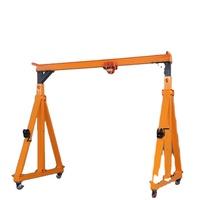 Mini grue à portique d'atelier à 4 roues Cadre de grue à portique mobile simple et compact