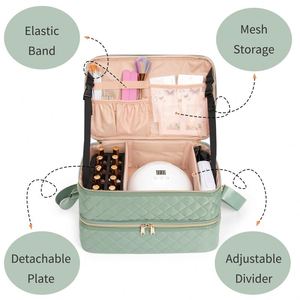 Free Sample Nail Polish Storage Holds 40 Bottles (15ml - 0.5 Fl.oz) and a Nail Lamp, Nail Polish Carrying <b>Case</b> - Product Image 6