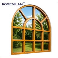 Fenêtres en verre de forme spéciale arquée, étanches, sur mesure, fabriquées par Rogenilan Factory, fenêtres en aluminium à double vitrage avec grilles