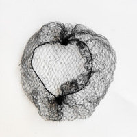 Plussign-Filet à cheveux en nylon invisible, 30cm, avec bord élastique, pour filles et femmes, pour tissage de perruques, café noir foncé