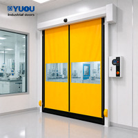 Porte roulante PVC rapide à fermeture éclair, avec capteur micro-ondes protecteur et servomoteur