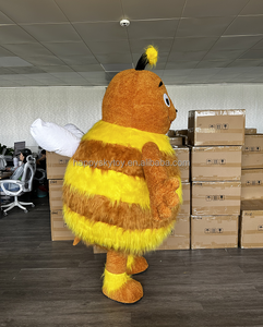 2m 2.6m Costume de mascotte d'<span class=keywords><strong>abeille</strong></span> <span class=keywords><strong>gonflable</strong></span> géante personnalisé populaire Insecte drôle marche <span class=keywords><strong>abeille</strong></span> Cosplay Costumes fabriqués en peluche vente - Product Image 4