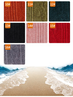 100% Polyester 420G velours côtelé simple face Chenille 3x3 tissu tricoté Jersey à rayures Jacquard à aiguilles grossières
