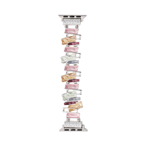 <span class=keywords><strong>Correa</strong></span> de Reloj de Cadena Elástica de Metal Colorida de Moda para IWatch 9/8/7, Correas de Reloj de Pulsera de Lujo para Mujer para <span class=keywords><strong>Apple</strong></span> <span class=keywords><strong>Watch</strong></span> 42/44/45/49 - Product Image 2