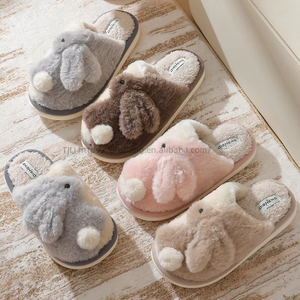 Wholesale Lightweight Home for <b>Slippers</b> New Winter Lace Bow Cotton With Embroidered Logo Soft Materials Popular Price for Spring - Product Image 1