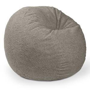 DB Jaxx Saxx Large 4 Ft Round Bean Bag Sofá Shearling Faux-Lamb Material Color humo - Product Image 2