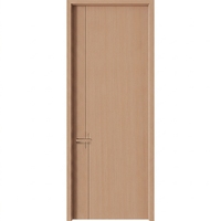 Porte intérieure en bois écologique de luxe pour chambre principale, anti-rayures, imperméable, panneau HDF moderne, insonorisation premium, mélamine