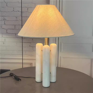 Lámpara de Mesa de Mármol D45 H53CM E27 LED Luz Cálida con Interruptor de Control para Cuidado de la Vista, Decoración para Sala de Estar, Dormitorio y Mesita de Noche - Product Image 2