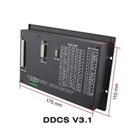 Controlador de Movimiento CNC Independiente de 4 Ejes DDCS V4.1 con Parada de Emergencia, Volante MPG y Soporte para Código G