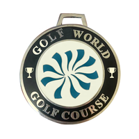 Accessoires de golf en métal en gros : Étiquettes de bagage pour sacs de golf avec logo personnalisé, accessoires portables pour chariots de golf